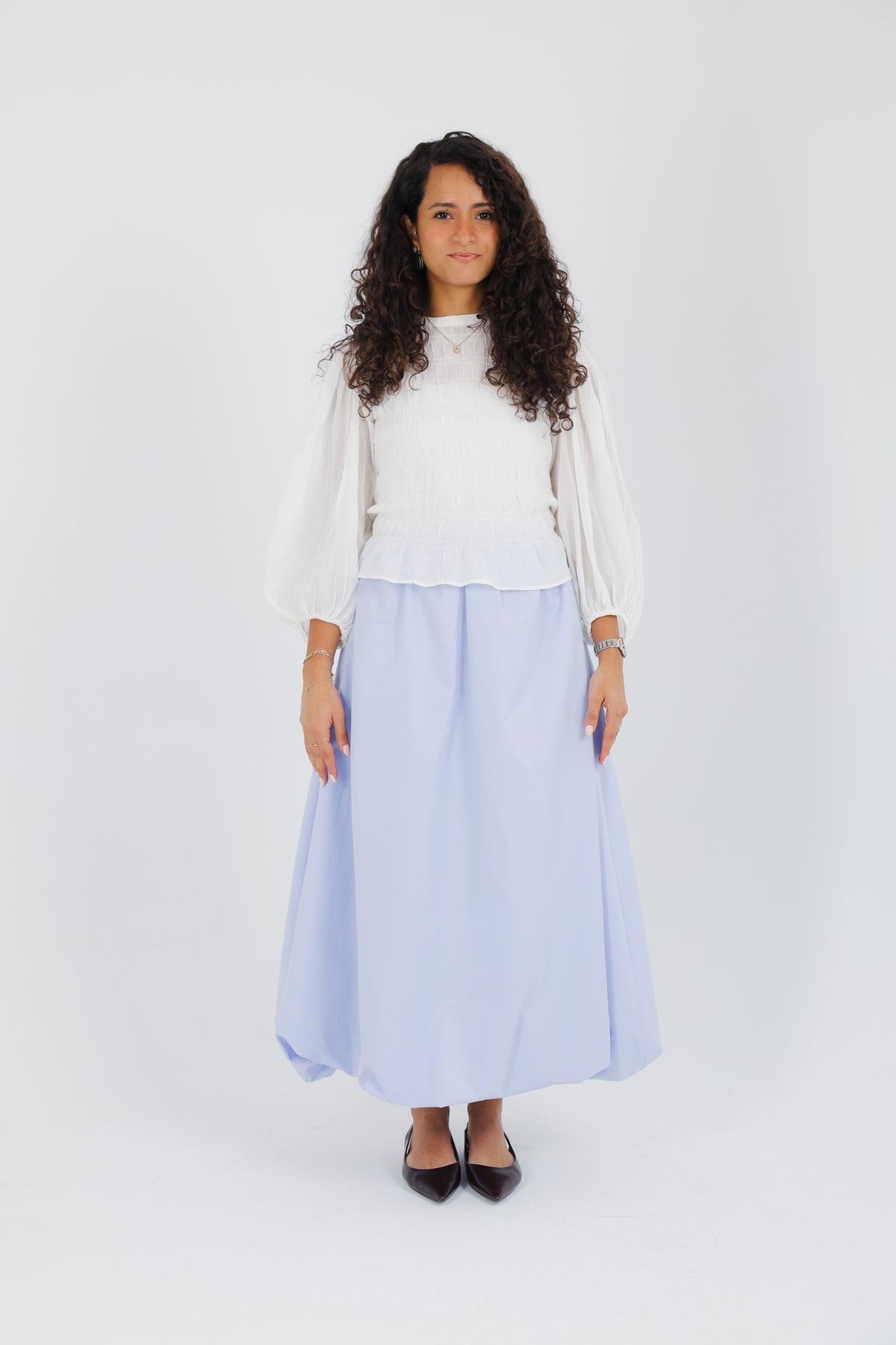 BALLOON SKIRT IN SKY BLUE
