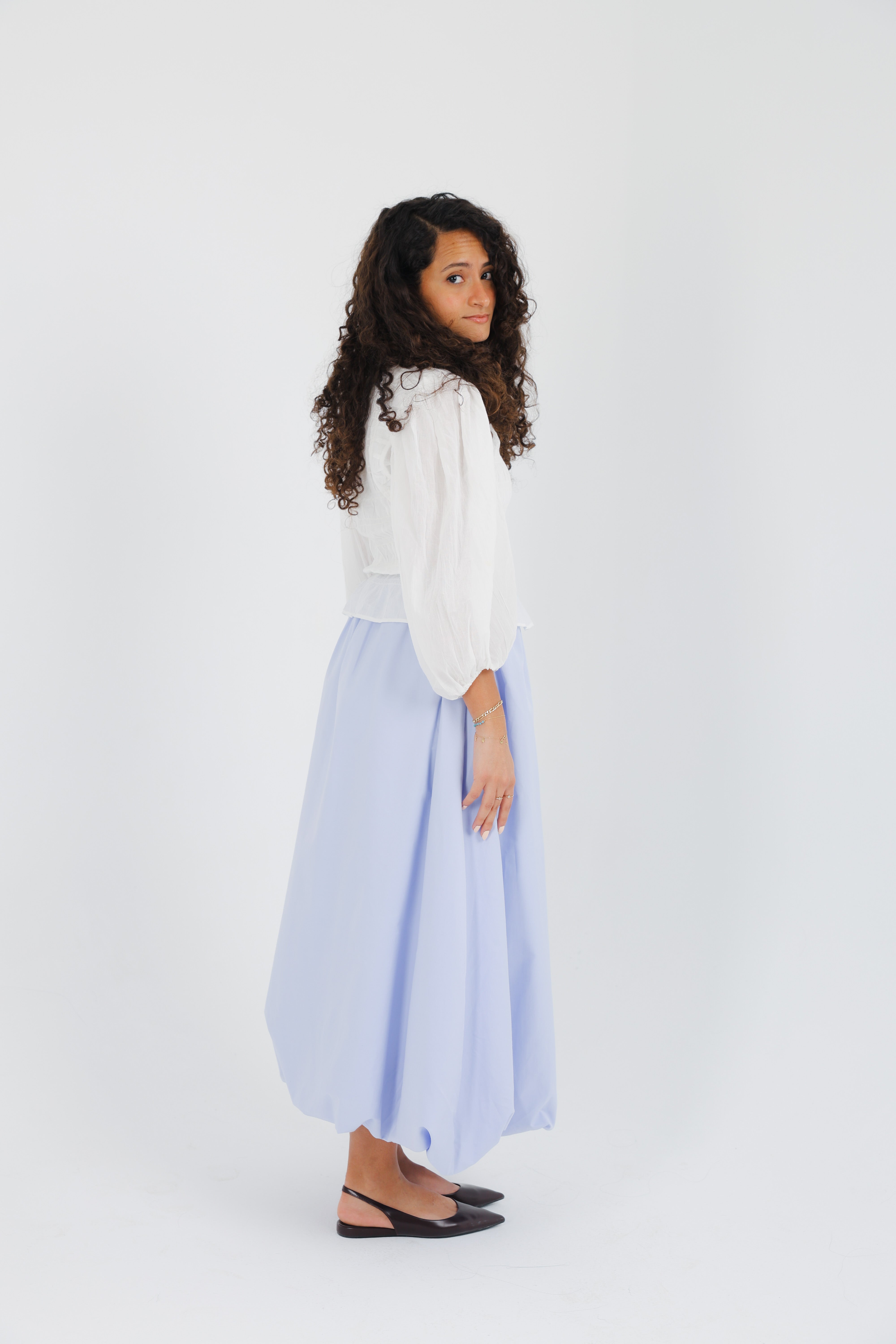 BALLOON SKIRT IN SKY BLUE